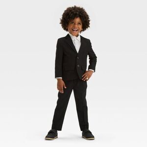 Cat & Jack Black Boys Dress Shirt and Suit Jacket Set